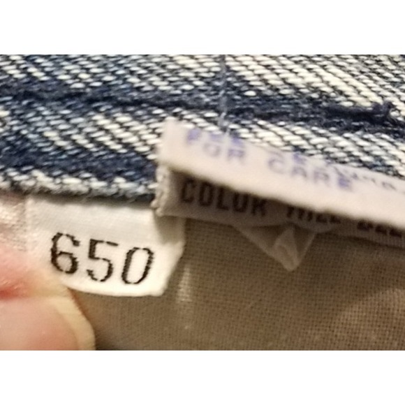 Vtg 1980s 90s Blue Zone Men's Acid Wash Pants Cargo 650 Tapered Leg - Picture 7 of 9